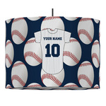Baseball Jersey 16" Drum Pendant Lamp - Fabric (Personalized)