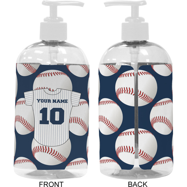Baseball Jersey 16 oz Plastic Liquid Dispenser- Approval- White