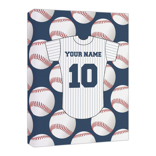 Custom Baseball Jersey Canvas Print - 16x20 (Personalized)
