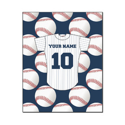 Baseball Jersey Wood Print - 16x20 (Personalized)