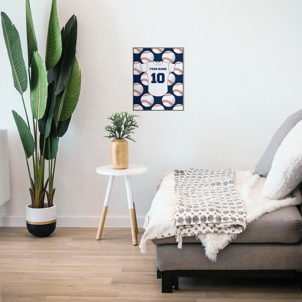 Baseball Jersey 16x20 Wood Print - In Context