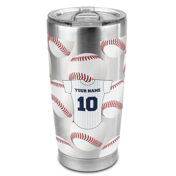 Custom Baseball Jersey 20oz Stainless Steel Double Wall Tumbler - Full Print (Personalized)