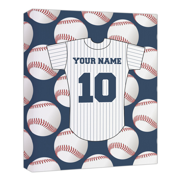 Custom Baseball Jersey Canvas Print - 20x24 (Personalized)