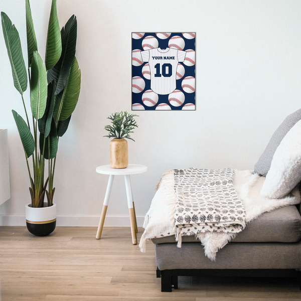 Baseball Jersey 20x24 Wood Print - In Context