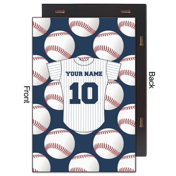 Baseball Jersey 20x30 Wood Print - Front & Back View