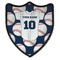Baseball Jersey Iron On Shield Patch B w/ Name and Number