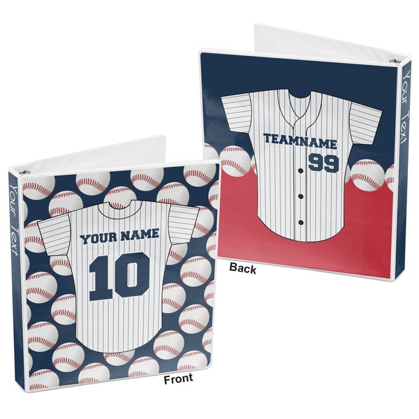 Baseball Jersey 3-Ring Binder Front and Back
