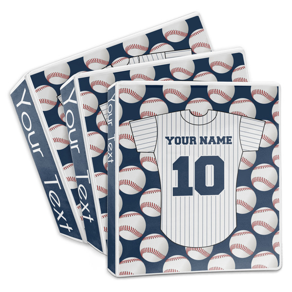 Custom Baseball Jersey 3-Ring Binder (Personalized)