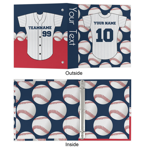 Baseball Jersey 3 Ring Binders - Full Wrap - 1" - APPROVAL