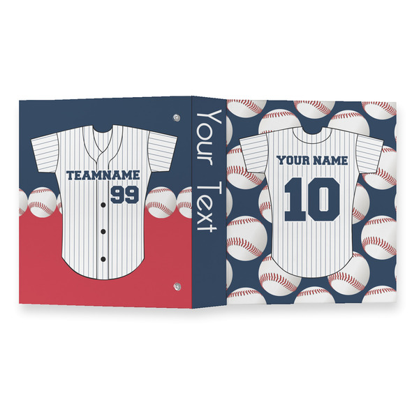 Baseball Jersey 3 Ring Binders - Full Wrap - 1" - OPEN OUTSIDE