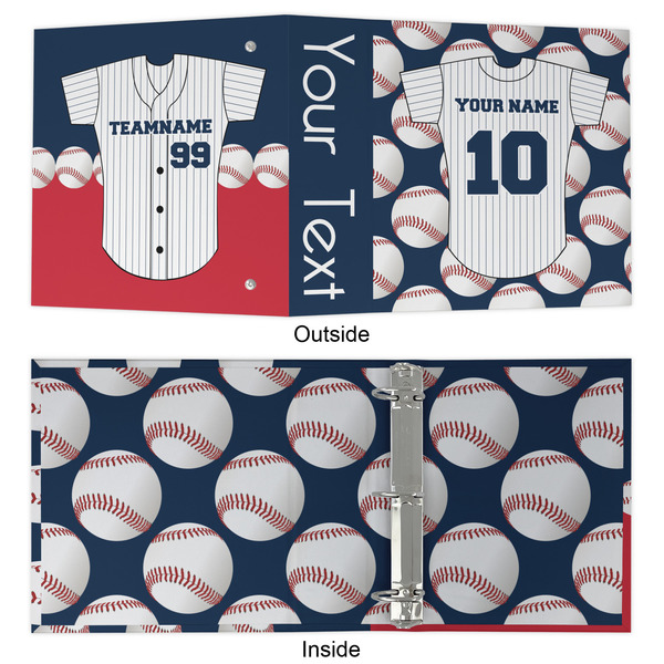 Baseball Jersey 3 Ring Binders - Full Wrap - 2" - APPROVAL