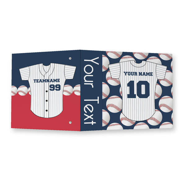Baseball Jersey 3 Ring Binders - Full Wrap - 2" - OPEN OUTSIDE