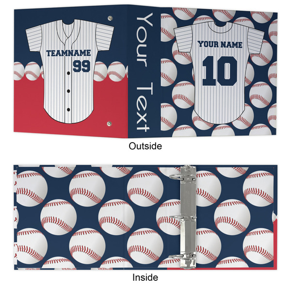 Baseball Jersey 3 Ring Binders - Full Wrap - 3" - APPROVAL