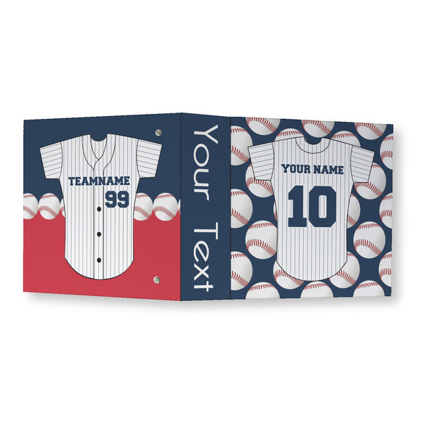 Baseball Jersey 3 Ring Binders - Full Wrap - 3" - OPEN OUTSIDE