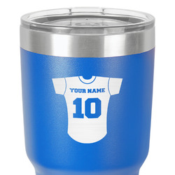 Baseball Jersey 30 oz Stainless Steel Tumbler - Royal Blue - Double-Sided (Personalized)