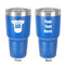 Baseball Jersey 30 oz Stainless Steel Ringneck Tumbler - Blue - Double Sided - Front & Back
