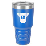 Baseball Jersey 30 oz Stainless Steel Tumbler - Royal Blue - Single-Sided (Personalized)