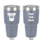 Baseball Jersey 30 oz Stainless Steel Ringneck Tumbler - Grey - Double Sided - Front & Back
