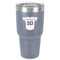 Baseball Jersey 30 oz Stainless Steel Tumbler - Grey - Single-Sided (Personalized)