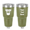 Baseball Jersey 30 oz Stainless Steel Ringneck Tumbler - Olive - Double Sided - Front & Back