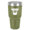 Baseball Jersey 30 oz Stainless Steel Tumbler - Olive - Single-Sided (Personalized)