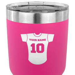 Baseball Jersey 30 oz Stainless Steel Tumbler - Pink - Single Sided (Personalized)