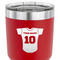 Baseball Jersey 30 oz Stainless Steel Ringneck Tumbler - Red - CLOSE UP