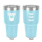 Baseball Jersey 30 oz Stainless Steel Ringneck Tumbler - Teal - Double Sided - Front & Back