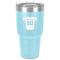 Baseball Jersey 30 oz Stainless Steel Tumbler - Teal - Single-Sided (Personalized)