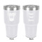 Baseball Jersey 30 oz Stainless Steel Ringneck Tumbler - White - Double Sided - Front & Back