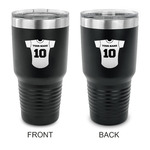 Baseball Jersey 30 oz Stainless Steel Tumbler - Black - Double Sided (Personalized)
