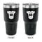 Baseball Jersey 30 oz Stainless Steel Tumbler - Black - Double Sided (Personalized)