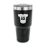 Baseball Jersey 30 oz Stainless Steel Tumbler - Black - Single Sided (Personalized)