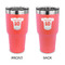 Baseball Jersey 30 oz Stainless Steel Tumbler - Coral - Double Sided (Personalized)