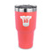 Baseball Jersey 30 oz Stainless Steel Ringneck Tumblers - Coral - FRONT