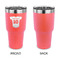 Baseball Jersey 30 oz Stainless Steel Ringneck Tumblers - Coral - Single Sided - APPROVAL