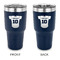 Baseball Jersey 30 oz Stainless Steel Tumbler - Navy - Double Sided (Personalized)