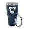 Baseball Jersey 30 oz Stainless Steel Ringneck Tumblers - Navy - LID OFF