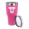 Baseball Jersey 30 oz Stainless Steel Ringneck Tumblers - Pink - LID OFF