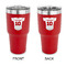 Baseball Jersey 30 oz Stainless Steel Tumbler - Red - Double Sided (Personalized)