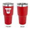 Baseball Jersey 30 oz Stainless Steel Ringneck Tumblers - Red - Single Sided - APPROVAL
