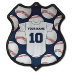 Baseball Jersey Iron On Shield Patch C w/ Name and Number