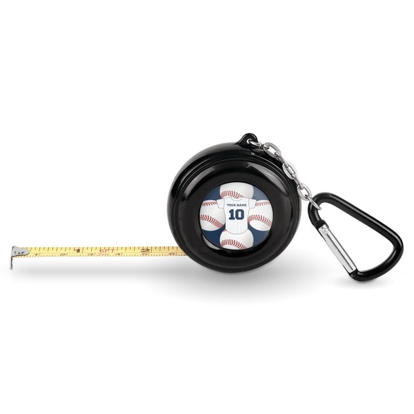 Custom Baseball Jersey Pocket Tape Measure - 6 Ft w/ Carabiner Clip (Personalized)