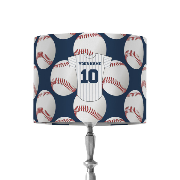 Custom Baseball Jersey 8" Drum Lamp Shade - Fabric (Personalized)