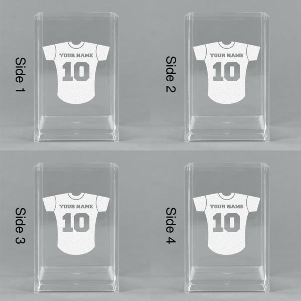 Baseball Jersey Acrylic Pen Holder - All Sides