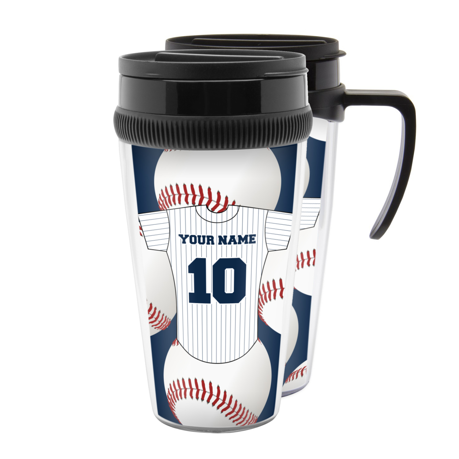 personalized travel mugs baseball