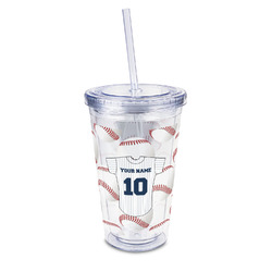 Baseball Jersey 16oz Double Wall Acrylic Tumbler with Lid & Straw - Full Print (Personalized)