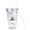 Baseball Jersey Acrylic Tumbler - Full Print - Front straw out