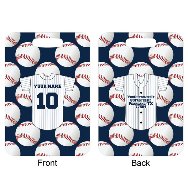 Baseball Jersey Aluminum Luggage Tag (Front + Back)
