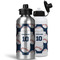 Baseball Jersey Aluminum Water Bottles - MAIN (white &silver)